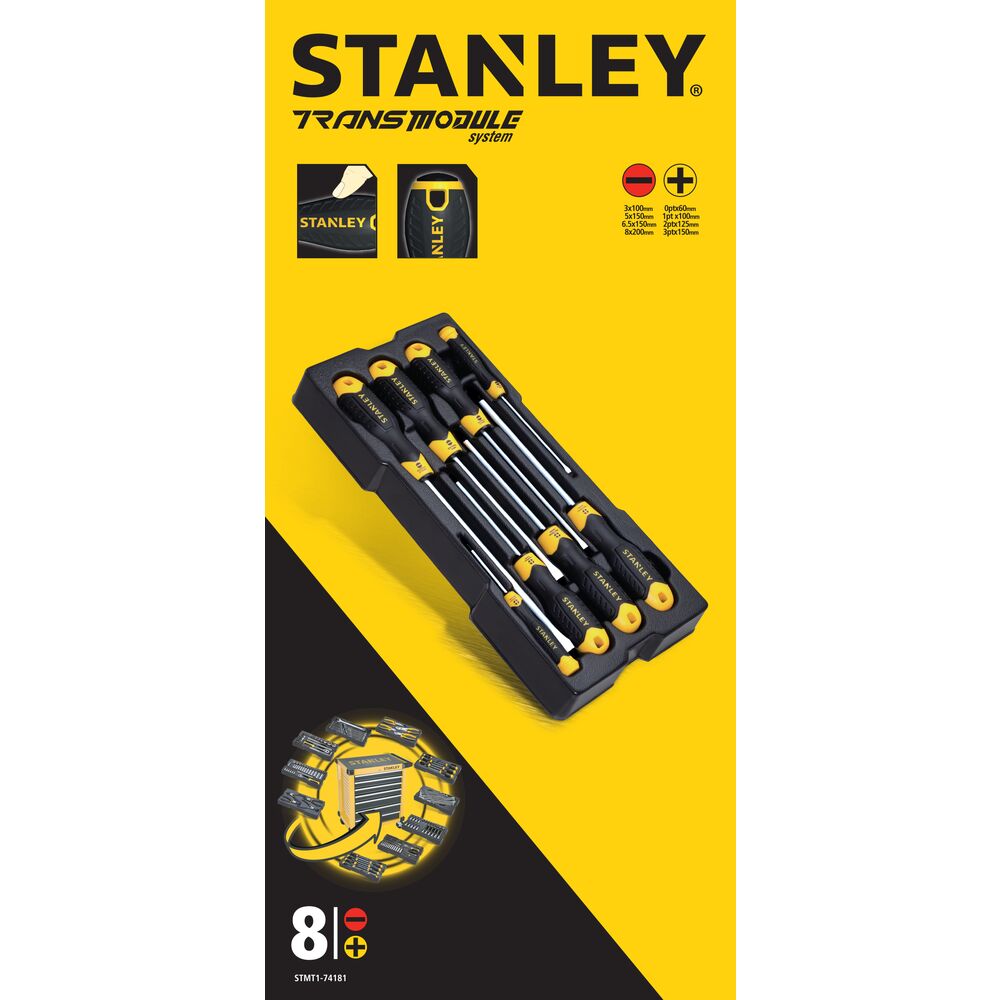 Stanley Schraubendreher-Satz STMT1-74181 8-Teilig Cushiongrip