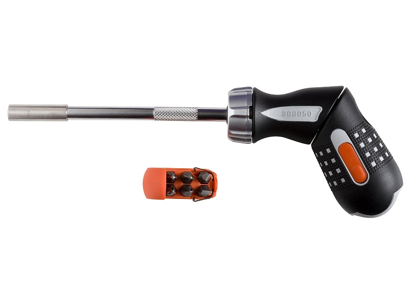 Bahco 808050P Schraubendreher – Feinfühlige Ratschenfunktion mit 3-Stufigem Mechanismus