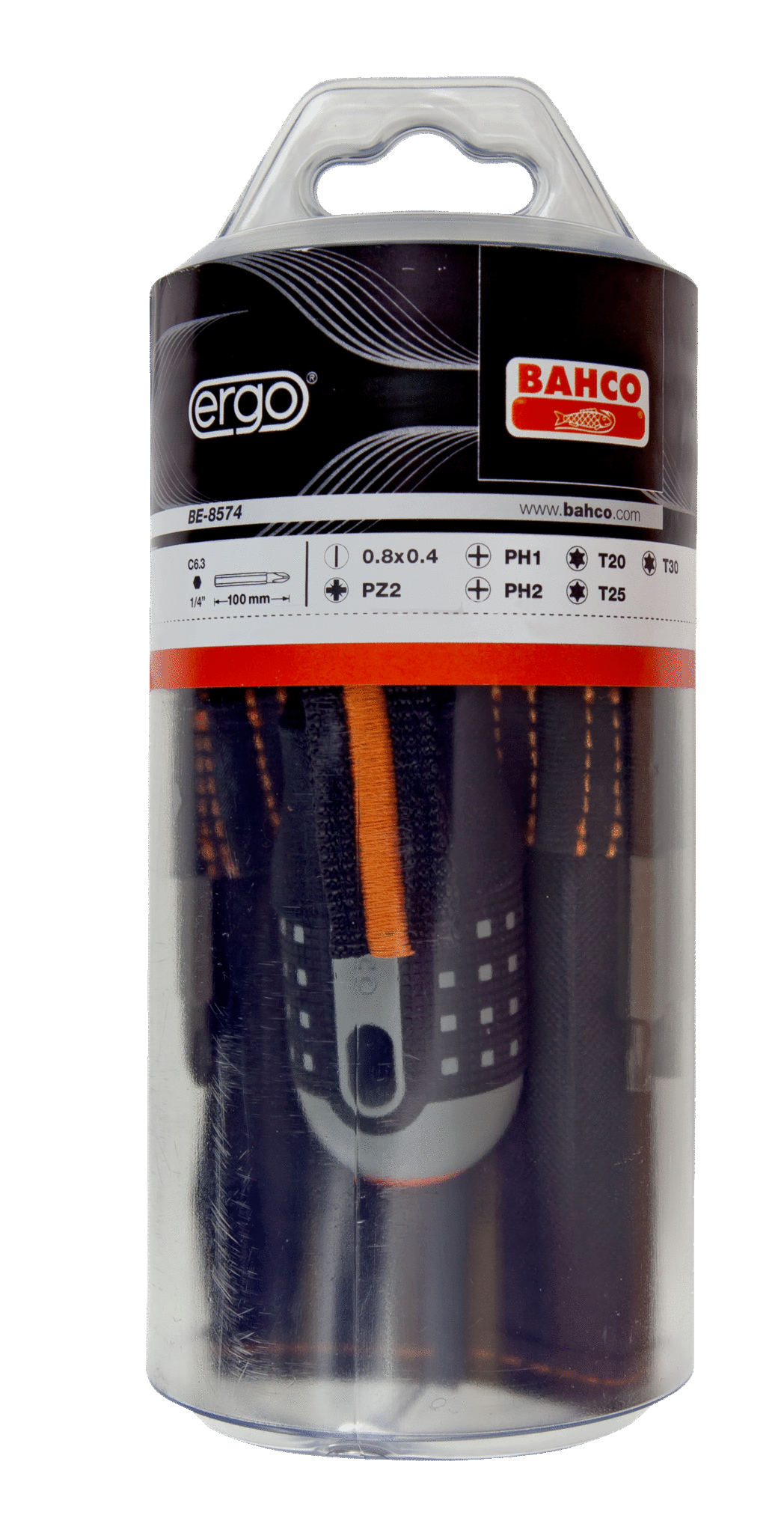 Bahco Schraubendreher BE-8574 0 V 7 Köpfe Ergonomisch Set