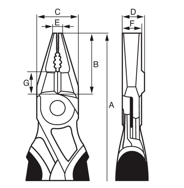 Bahco Kombinationszange HD180 18 V Ergonomisch 180 mm