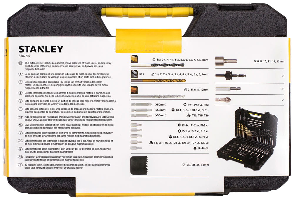 Stanley Set STA7205-XJ 100 Teile Kunststoffkoffer Zubehör