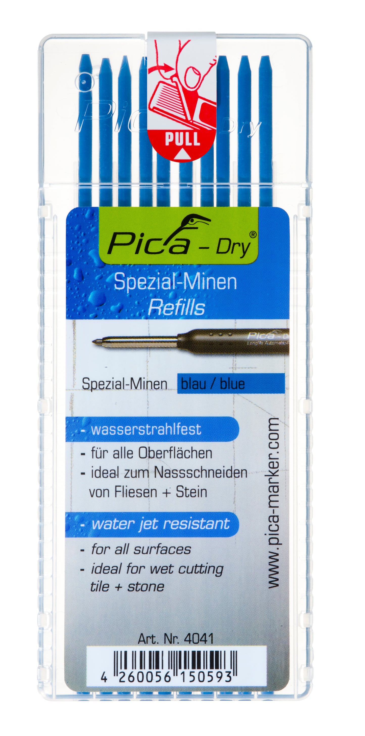 SchreinerPro 10 Blaue Patronen 2,8mm – Hervorragendes Markieren auf Holz und Stein