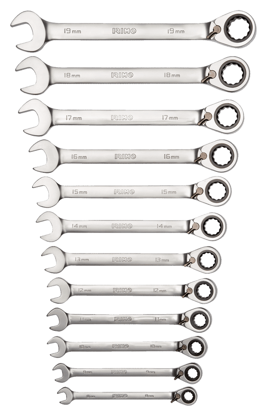IRIMO Ratschen-Kombischlüsselsatz 18-12-H Hochfester Stahl