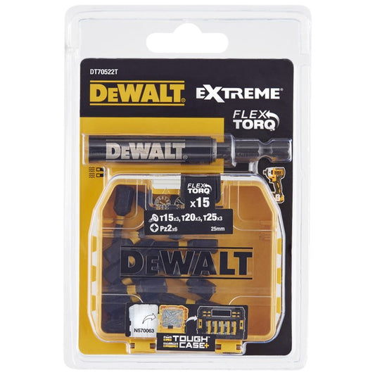 DeWALT Bit-Set TX15 18 V 15-teilig Flexi-Torsionszone