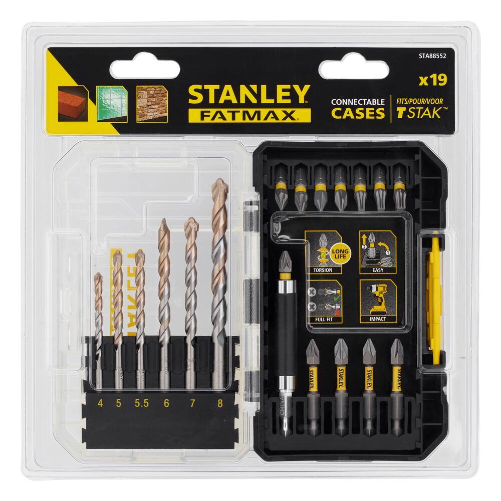 Stanley Schlagschrauber und Steinbohrer STA88552-XJ Set