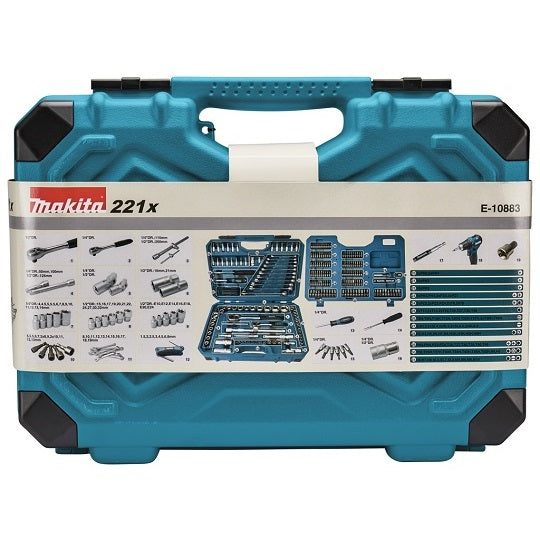 Makita Werkzeugset E-10883 18 V 120-Teilig Kompaktes Set
