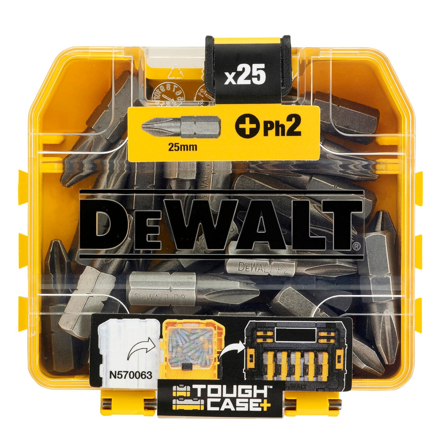 DeWALT + PZ2 Bits + DT71521-QZ + 18 V + S2-Stahl Langlebig