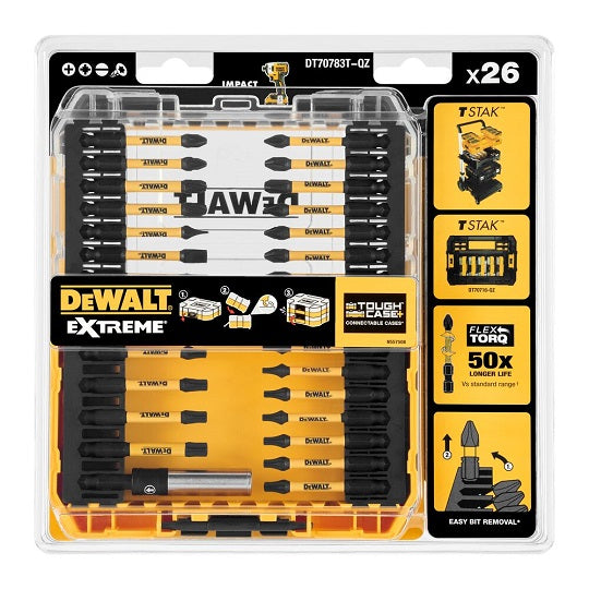 DeWalt Schlagradsatz DT70783T-QZ 18 V FlexTorq 26 Teile