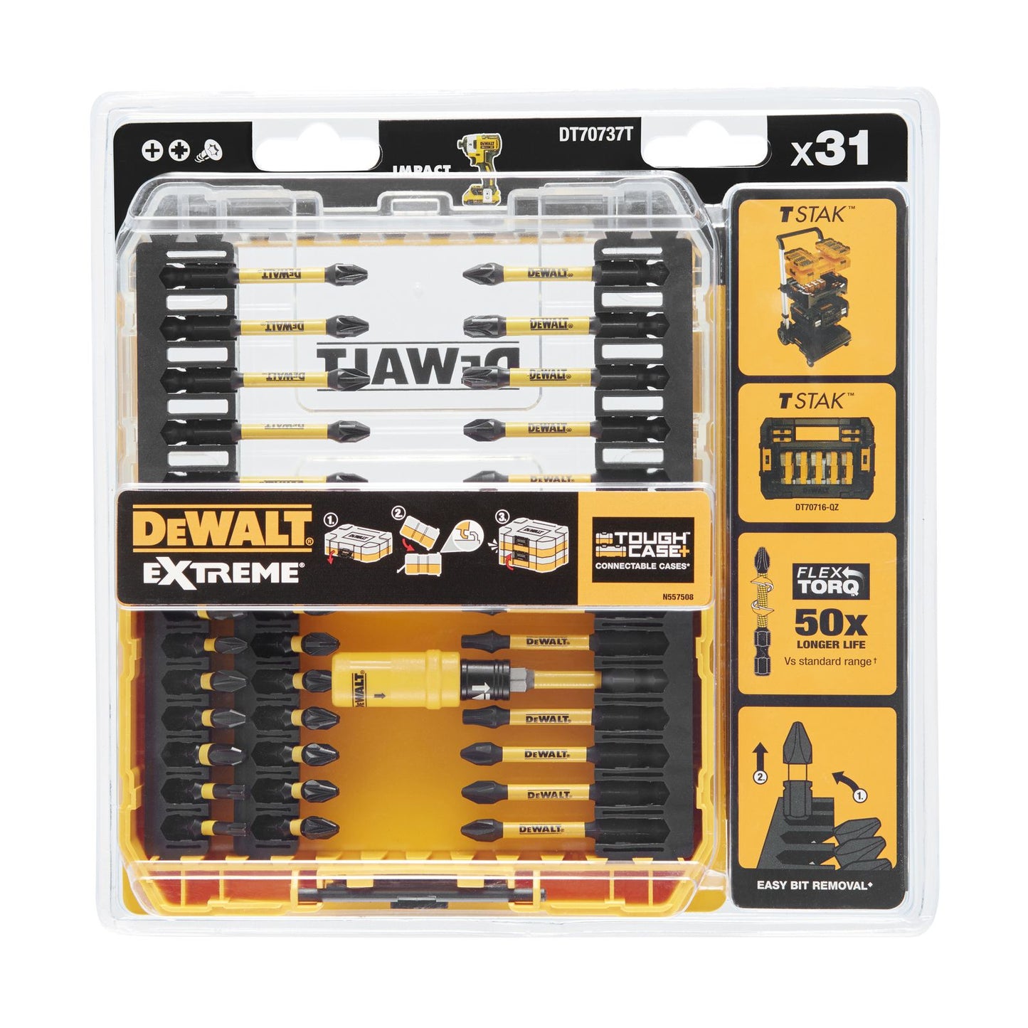 DeWALT Steckschlüssel-Set DT70737T-QZ 18 V 1/4-Zoll Set