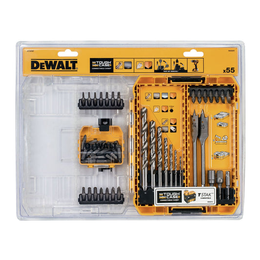 DeWALT Bohrerset DT70757-QZ 18 V 55-tlg Holz Metall Set