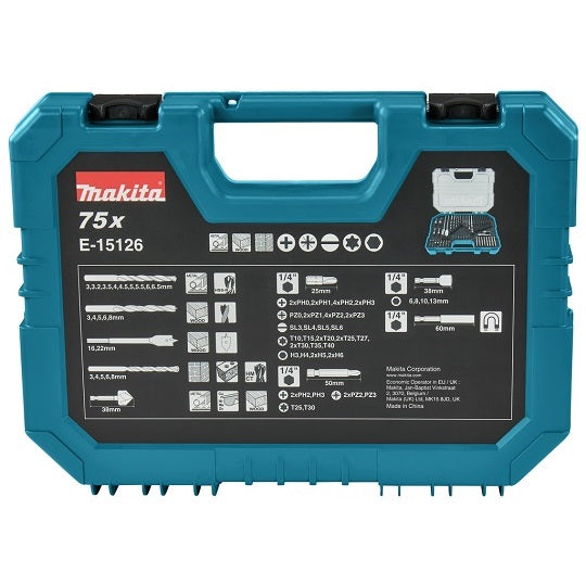 Makita Bitsatz DUC353Z 18 V 75-tlg 1/4-Zoll-Antrieb