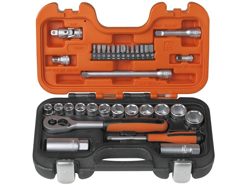 BAHCO Steckschlüssel- und Bitset S330 Kompakt 34 Teile Set