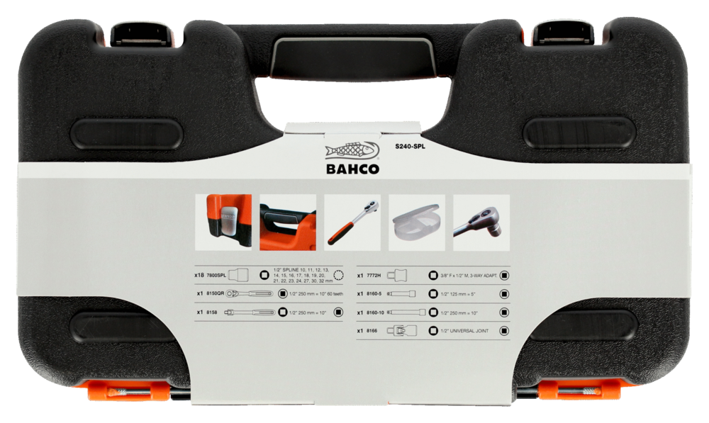 Bahco Ratschen-Einsätze S240-SPL 0,5 Zoll Antrieb Set