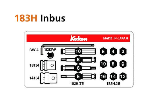 KOKEN Sechskant-Bit-Satz 7/16 Zoll Industrielle Anwendungen