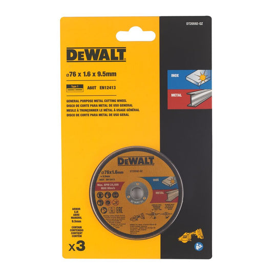 DeWALT DT20592-QZ Trennscheiben – Hohe Haltbarkeit für Metall und Edelstahl