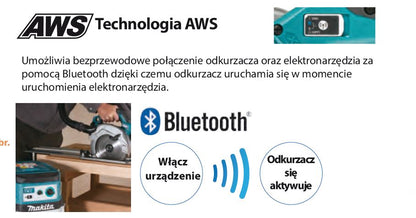 Makita Kreissäge 18 V Bluetooth Kompatibilität 190 mm