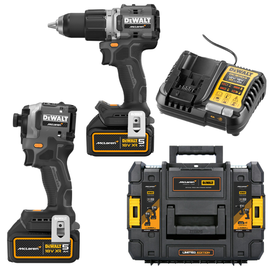 DeWalt DCK200MP2T-QW MCLAREN-Ausgabe – Leistungsstarkes 18V Akku-Kombiset mit 206 Nm Drehmoment