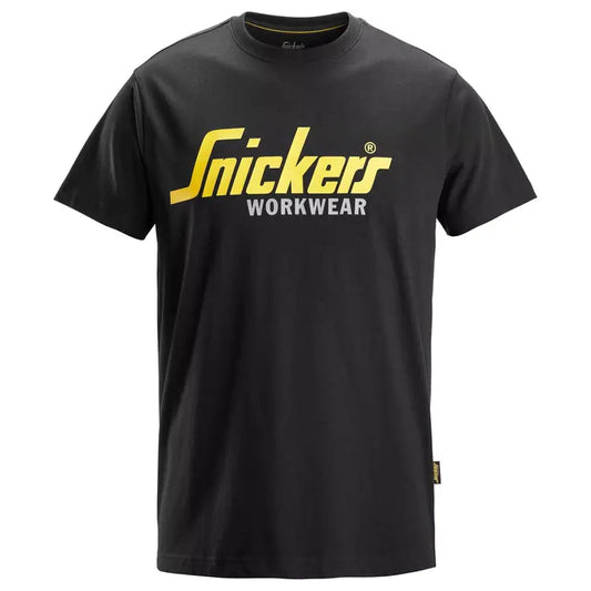 Snickers T-Shirt Herren Schwarz Größe L – Hochwertiges Baumwollmaterial mit Großem Logo