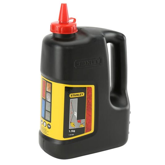 Stanley 1-47-919 Rote Markierungskreide 1kg – Wasserfest und Gut Löslich