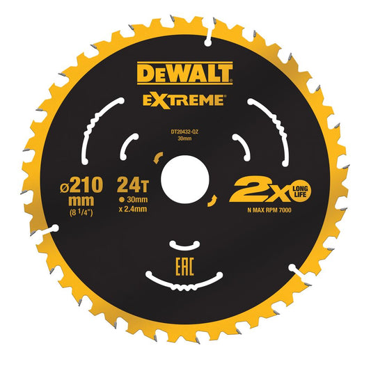 DeWALT Holzkreissäge DT20432-QZ – Professionelle Hochgeschwindigkeits-Holztrennscheibe