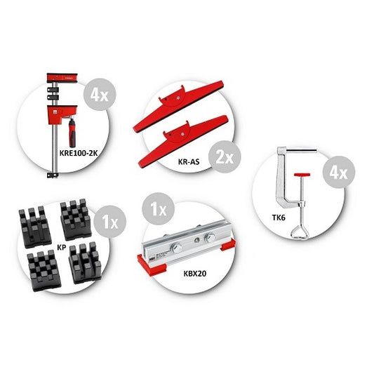 Bessey REVO KRE100-2K – 4er-Set Vollflächenschlüssel für Empfindliche Bauteile