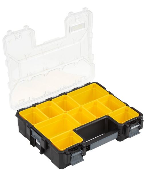Stanley FATMAX Organizer mit Transparenter Abdeckung – Robuste Sichtbarkeit und Praktische Aufbewahrung