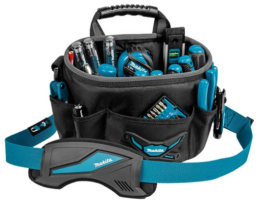 Makita Offene Runde Tasche mit Schulterriemen – Strapazierfähiges 1680 Denier Polyester