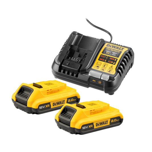 DeWALT DCB1104D2-QW – Set Mit 2 Li-Ion Akkus Und Ladegerät