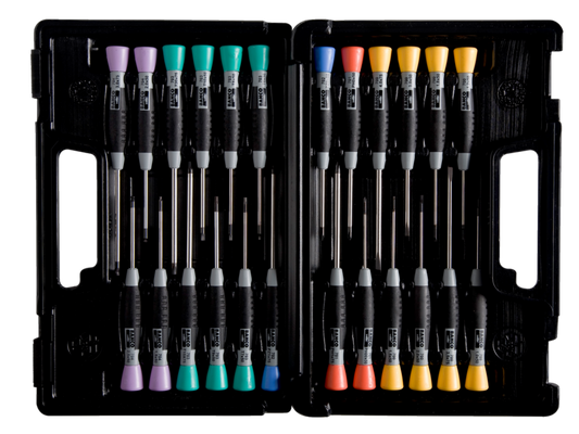 Bahco Präzisionsschrauben Set 706-5 – 24 Stück für Allen, Kreuzschlitz und TORX