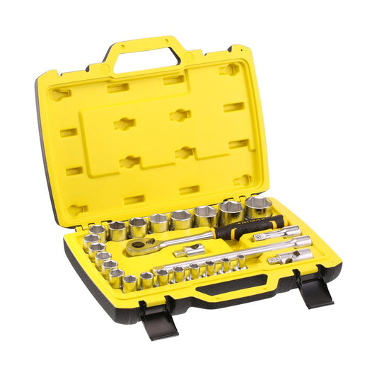 Stanley FATMAX 1/2 Zoll Handwerkzeugset im Koffer – Ergonomischer Griff und Einhandbedienung