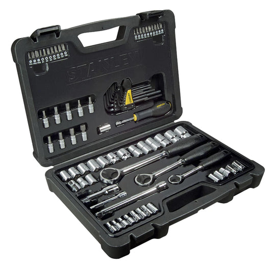 Stanley Satz Mit 80 Handwerkzeugen – Praktische Ratsche Mit Bequemem Griff
