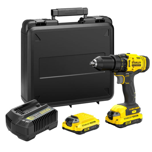 Stanley FATMAX V20 Akku-Bohrschrauber SFMCD700C2K-QW – Leistungsstarker 18V Motor mit 50 Nm Drehmoment