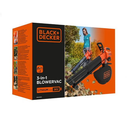 Black+Decker Laubbläser BCBLV3625L1-QW 3in1 Funktion