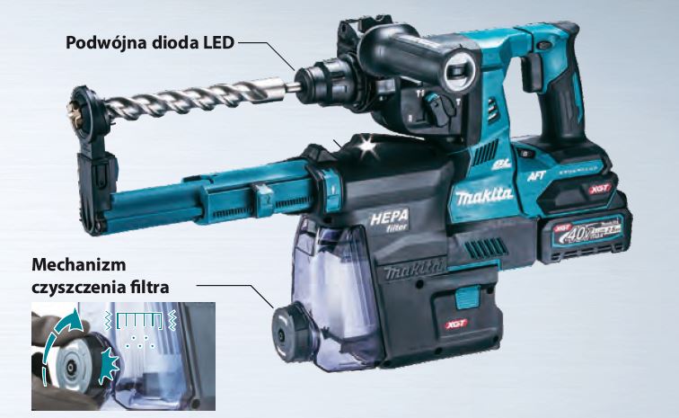 Makita + Bohrmaschine SDS+ + HR004GM202 + 40 V Schlag