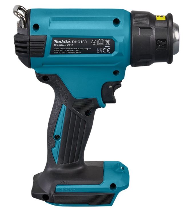 Makita Heißluftfön DHG180ZK 18 V Kompakt Kabellos Leicht