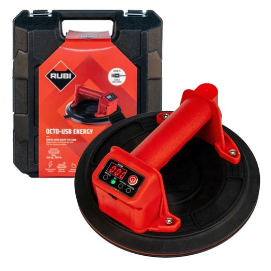 Rubi Akku-Tellersauger 3,7V OCTO-USB ENERGY [66967] – Leistungsstarkes Anheben von Keramikplatten