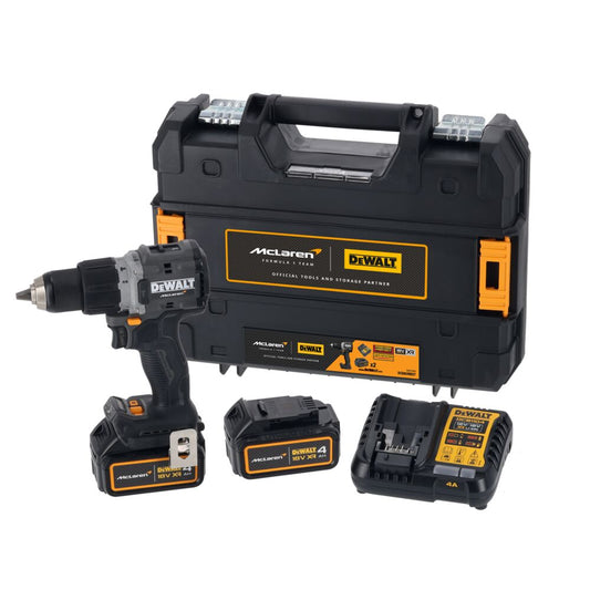 DeWalt DCD85MM2T-QW MCLAREN Edition – Hochleistungs 18V Akku-Bohrhammer mit 2-Gang-Getriebe