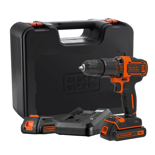 Black+Decker Akku-Bohrhammer BDCHD18K1B2-QW – Leistungsstarker 18V Li-Ion mit Hammerfunktion