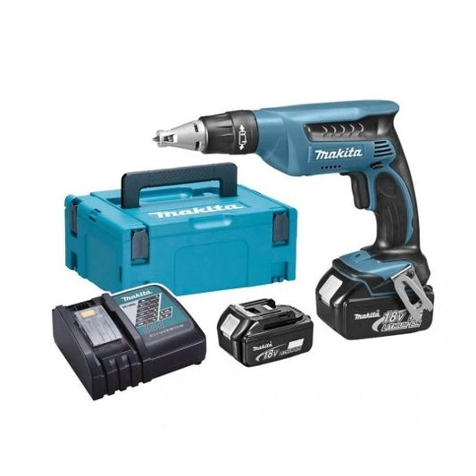 Makita DFS451RFJ 18V Akku-Gipskarton-Schrauber – Leistungsstarker Motor mit LED-Beleuchtung