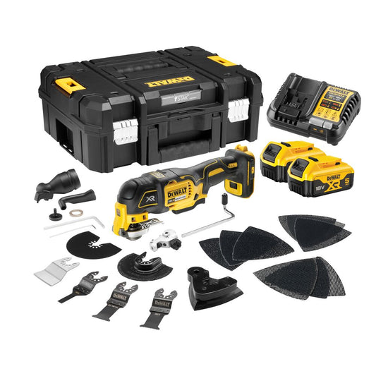 DeWalt DCS356P2 – Leistungsstarkes 18V Akku-Multitool mit 35 Zubehörteilen
