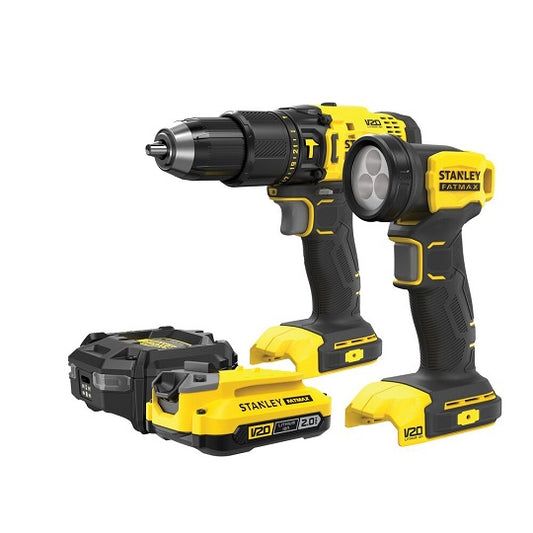 Stanley FATMAX V20 Akku-Kombi-Set SFMCK210D1-QW – Leistungsstarker 18V Schlagbohrer und Schrauber