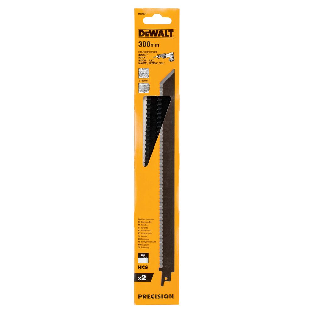 DeWALT DT2451-QZ Säbelsägeblatt – Exzellentes Schneiden Von Dämmstoffen und Gummi