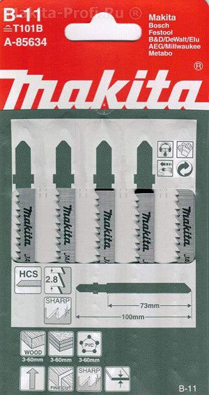 Makita A-85640 Stichsägeblätter 105mm – Hochwertige Schneide für Holzschnitt
