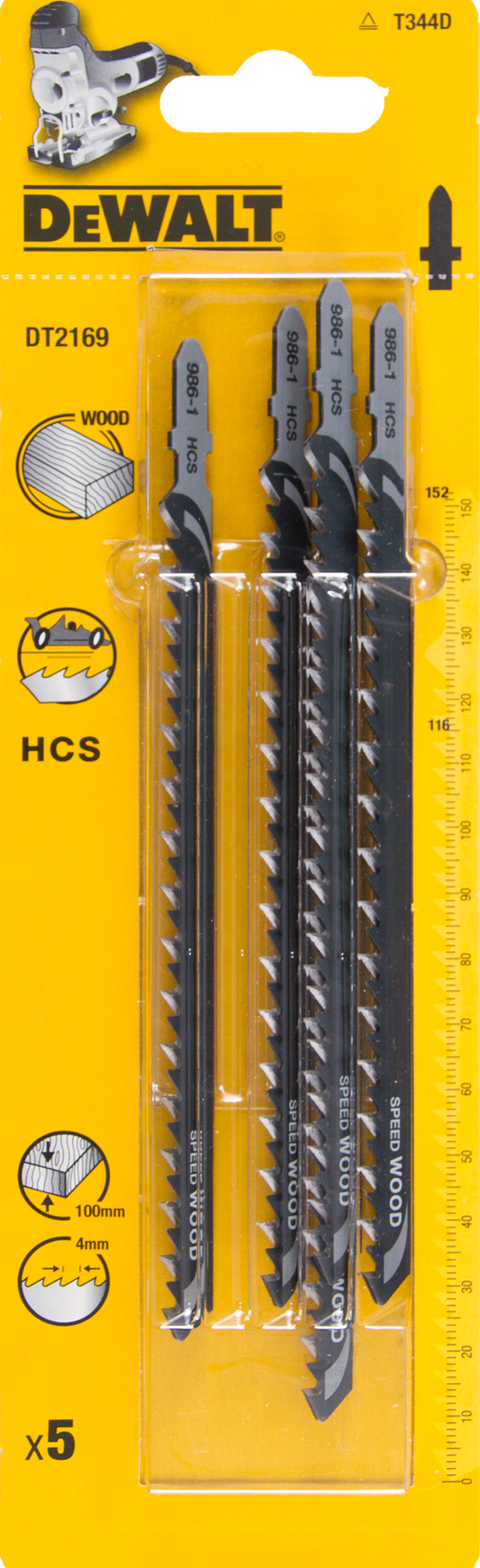 DeWalt DWE4884-QS 152mm Stichsägeblätter – Hochwertige Bimetall-Klingen für Präzise Holzschnitte