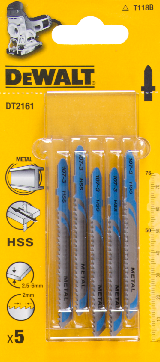 DeWalt DT2161-QZ Stichsägeblätter 76mm – Hochwertige Bimetallklingen für Präzise Metallschnitte