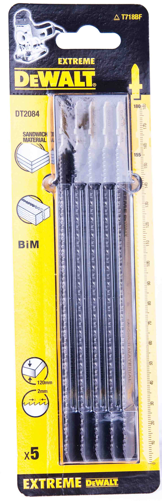 DeWALT DT2084 Stichsägeblätter 180mm – Vielseitiges Schneiden von Laminat und Metall