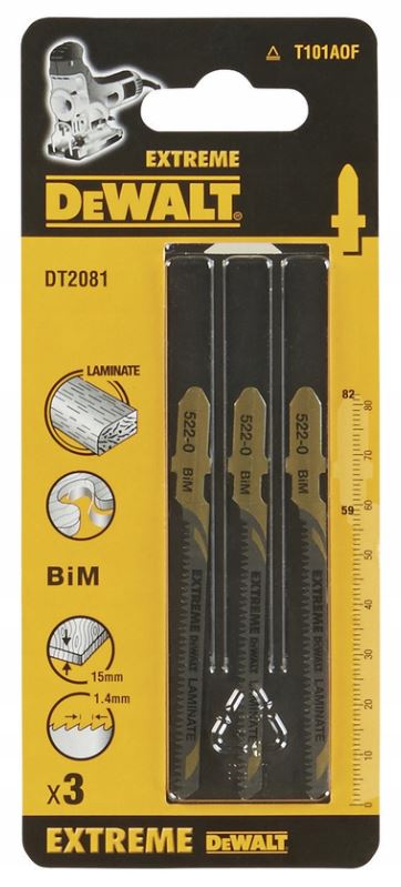 DeWALT DT2081 Stichsägeblätter 82mm – Bimetallklingen Für Präzise Gerade Und Gebogene Schnitte