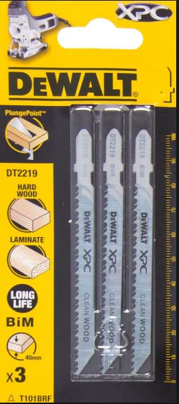 DeWalt DT2219-QZ Rückwärtsverzahnte Stichsägeblätter – Perfekt Für Feinarbeiten