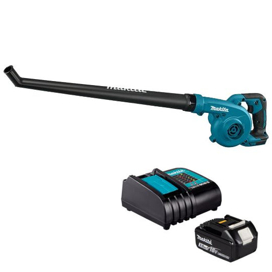 Makita DUB186SFX1 – Leistungsstarkes 18V Akku-Gebläse mit 3-stufiger Geschwindigkeitsregelung