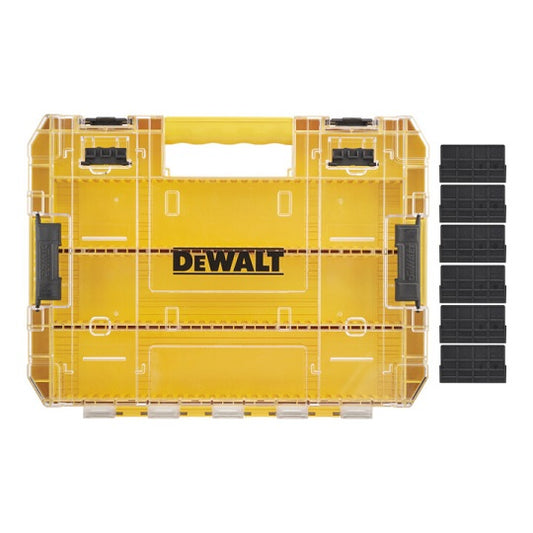 DeWALT Großer Hartschalenkoffer DT70839-QZ – Praktische Organizer-Box mit 6 Trennwänden